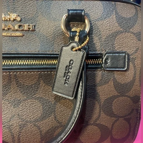 COACH Rowan Satchel in Signature Canvas, NWT